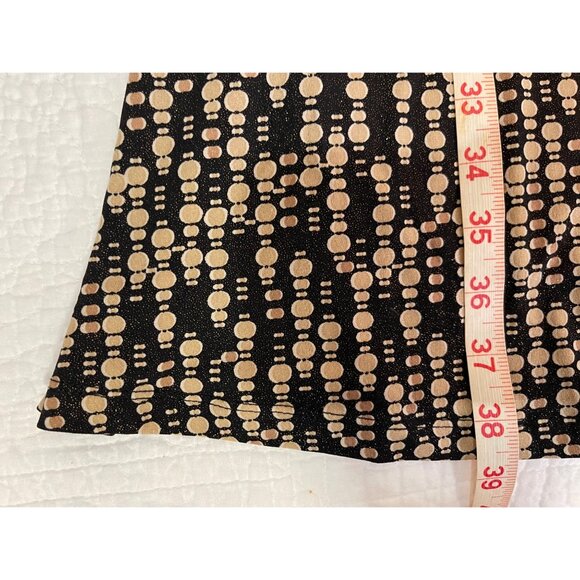 Empire Waist VTG Chic Retro Geometric Polka Dot Pattern Sz L Boho Glam A-line - Picture 4 of 10